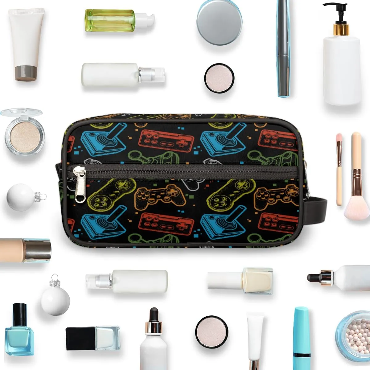 Game Controller Travel Toiletry Bag for Boys Teens, Waterproof Hanging Dopp Kit for Men, Shaving Bag with Large Capacity for Travel,Sports Shower