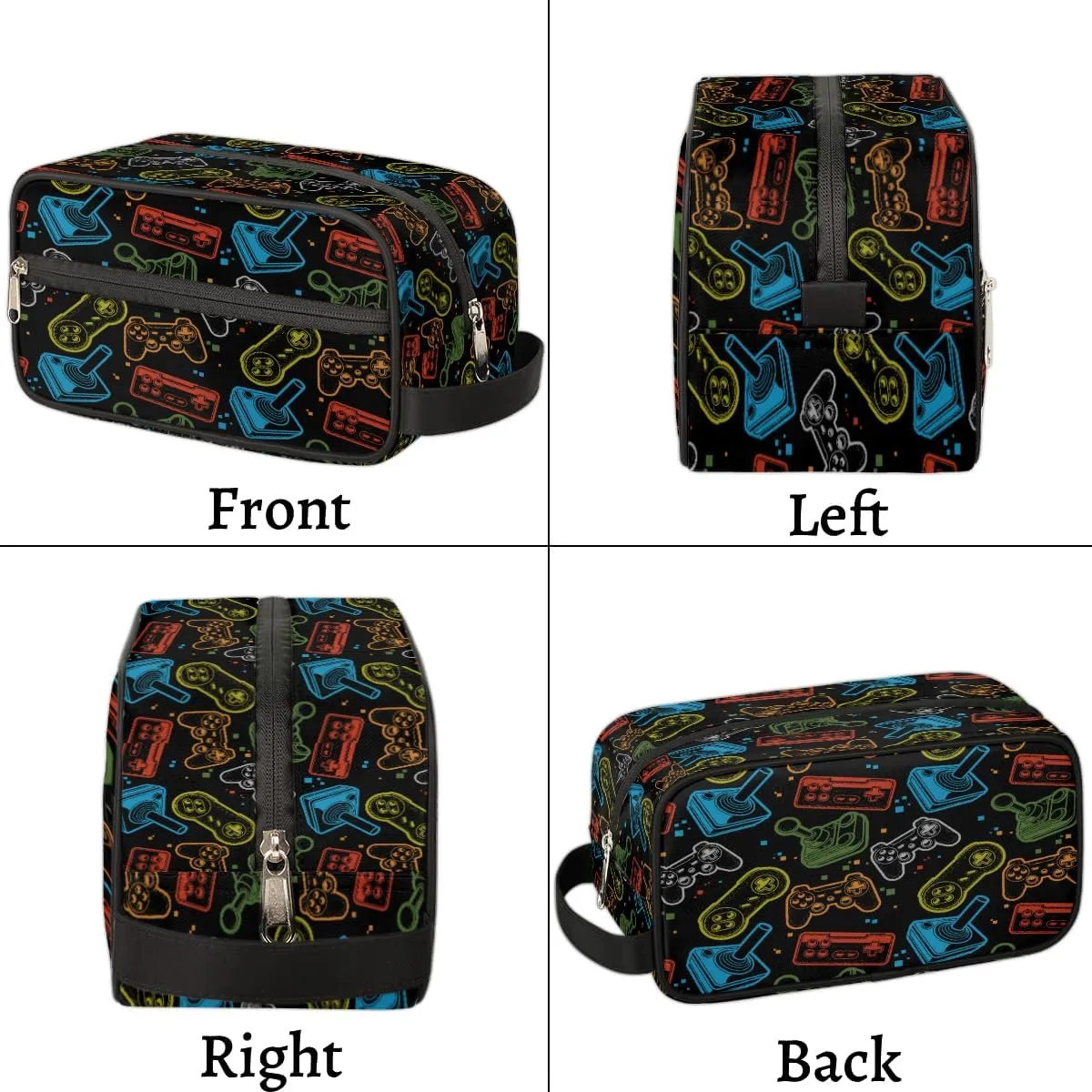 Game Controller Travel Toiletry Bag for Boys Teens, Waterproof Hanging Dopp Kit for Men, Shaving Bag with Large Capacity for Travel,Sports Shower