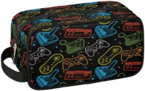 Game Controller Travel Toiletry Bag for Boys Teens, Waterproof Hanging Dopp Kit for Men, Shaving Bag with Large Capacity for Travel,Sports Shower