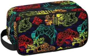 Game Joysticks Boys Travel Toiletry Bag, Kids Waterproof Hanging Dopp Kit, Wash Bag with Large Capacity for Travel, Sports, Shower