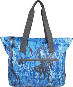 geckobrands Waterproof Escape Beach Tote  Spacious Travel Beach Bag with Hidden Pocket and Long Handles for Easy Carrying