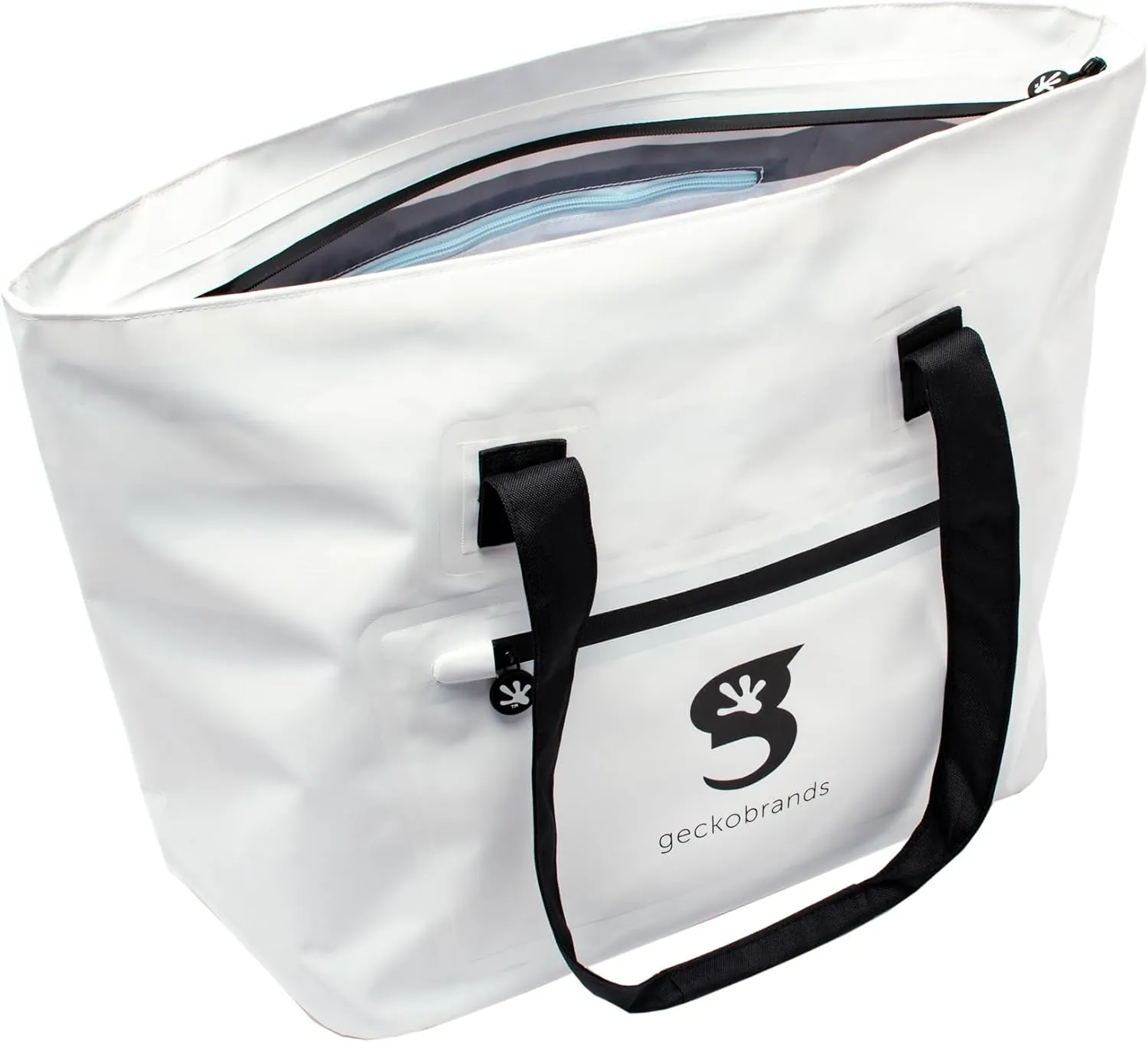 geckobrands Waterproof Escape Beach Tote  Spacious Travel Beach Bag with Hidden Pocket and Long Handles for Easy Carrying
