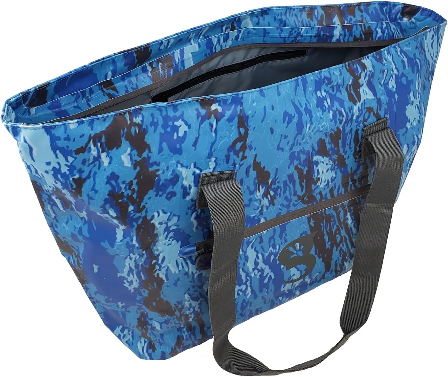 geckobrands Waterproof Escape Beach Tote  Spacious Travel Beach Bag with Hidden Pocket and Long Handles for Easy Carrying