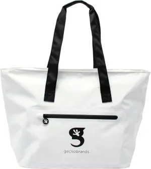 geckobrands Waterproof Escape Beach Tote  Spacious Travel Beach Bag with Hidden Pocket and Long Handles for Easy Carrying