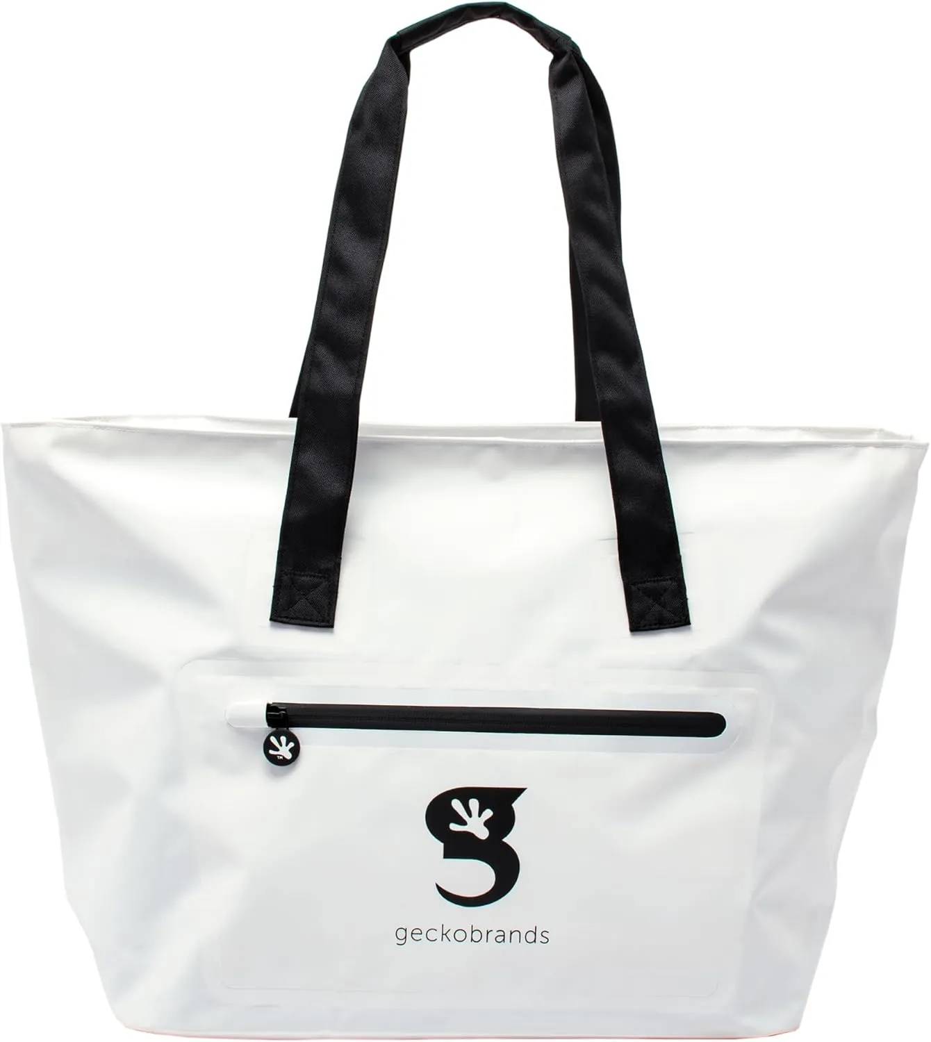 geckobrands Waterproof Escape Beach Tote  Spacious Travel Beach Bag with Hidden Pocket and Long Handles for Easy Carrying