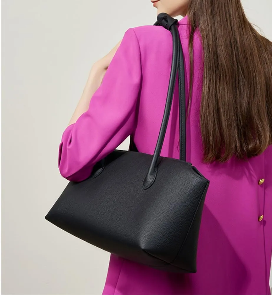 Genuine Leather Shoulder Purses Hobo Tote Bag for Women Crescent Hobo Bags Trendy Purses