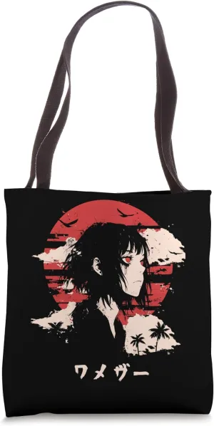 Goth Grunge Demon Anime Girl Waifu Horror Alt Aesthetic Tote Bag