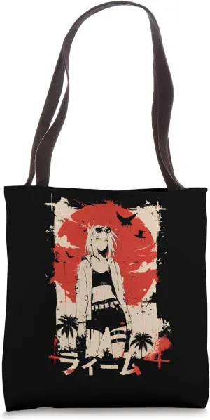 Goth Grunge Demon Anime Girl Waifu Horror Alt Aesthetic Tote Bag