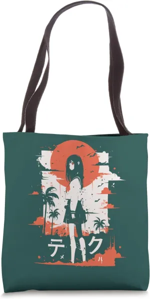 Goth Grunge Demon Anime Girl Waifu Horror Alt Aesthetic Tote Bag