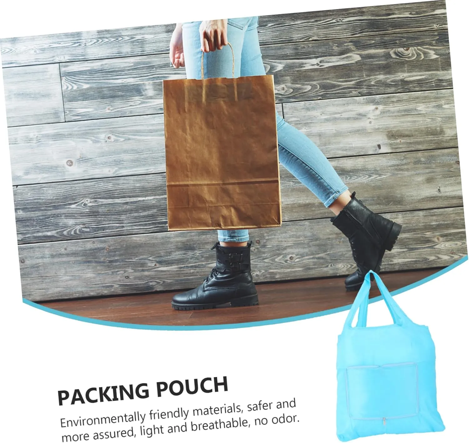 Grey Oxford Cloth Reusable Shopping Tote Bags Supermarket Storage Pouches Easy to Clean and Lightweight