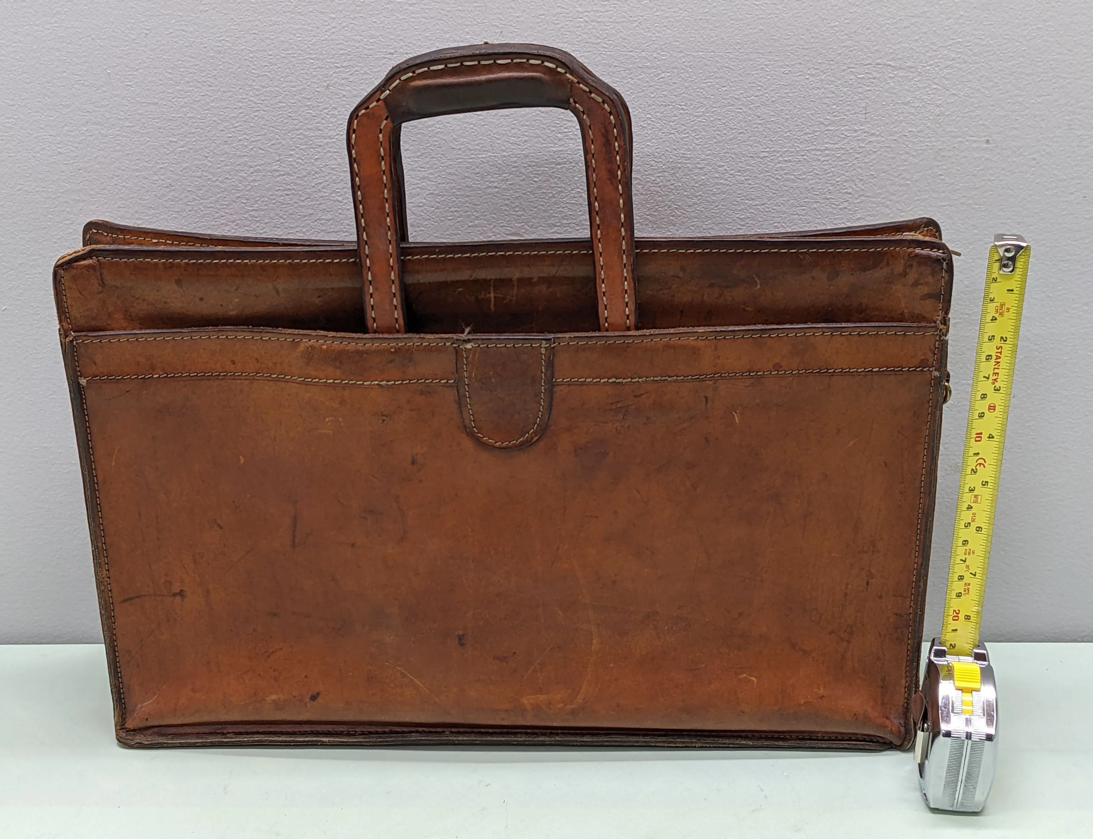 Hartmann Belting Leather Handle Portfolio Attache Briefcase F*S