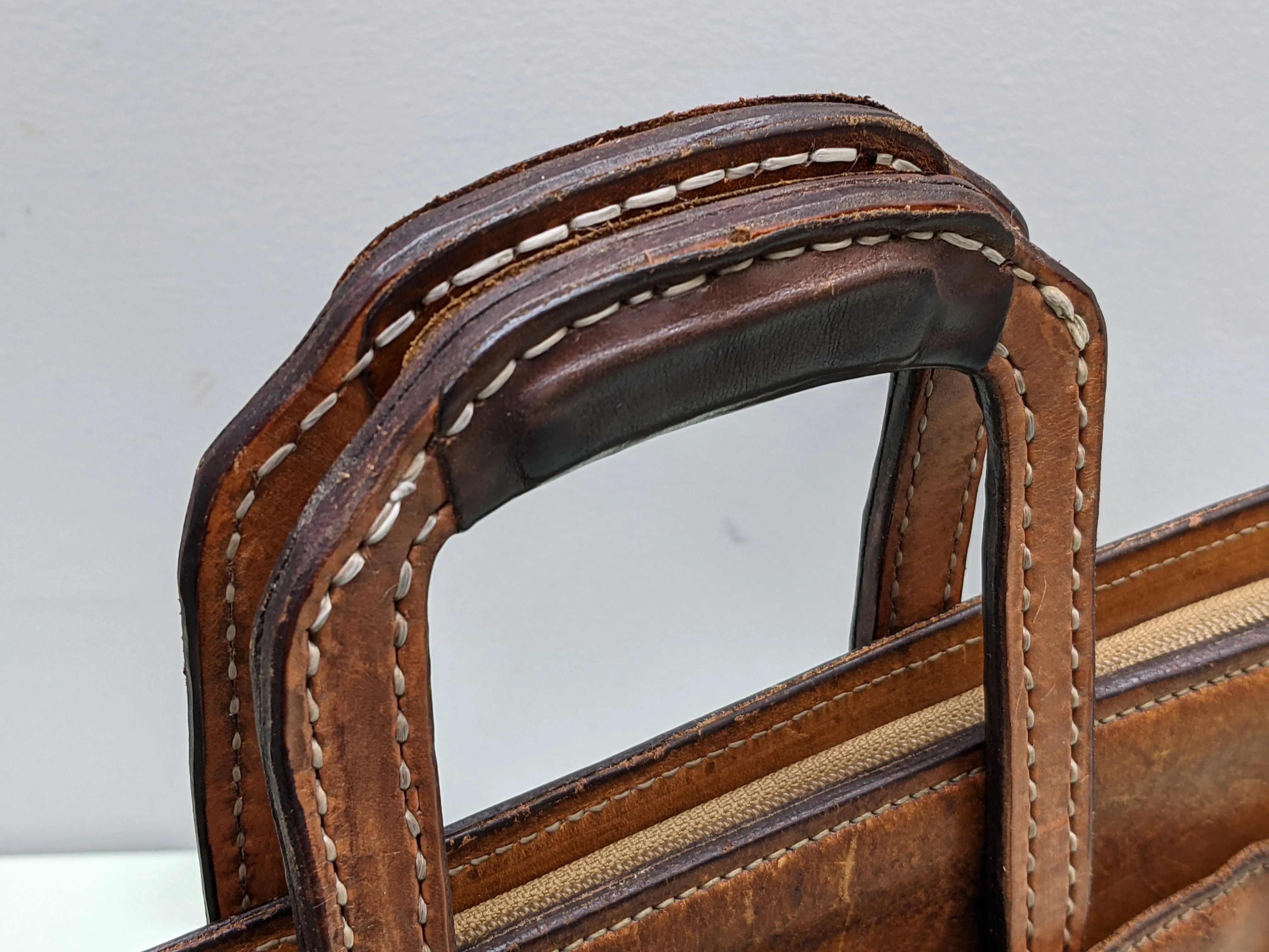 Hartmann Belting Leather Handle Portfolio Attache Briefcase F*S