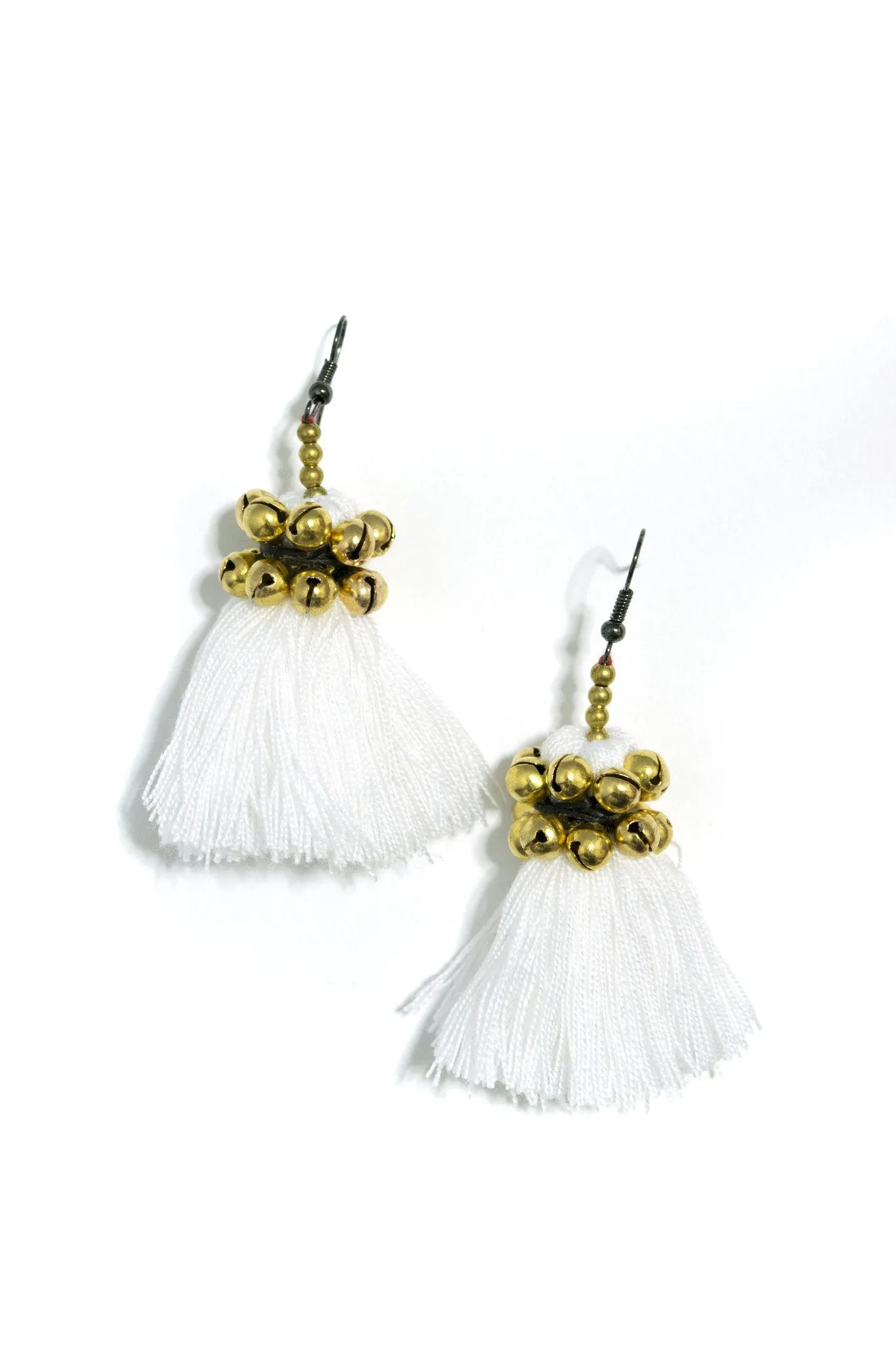 Hill Tribe Earring with Pom pom handmade
