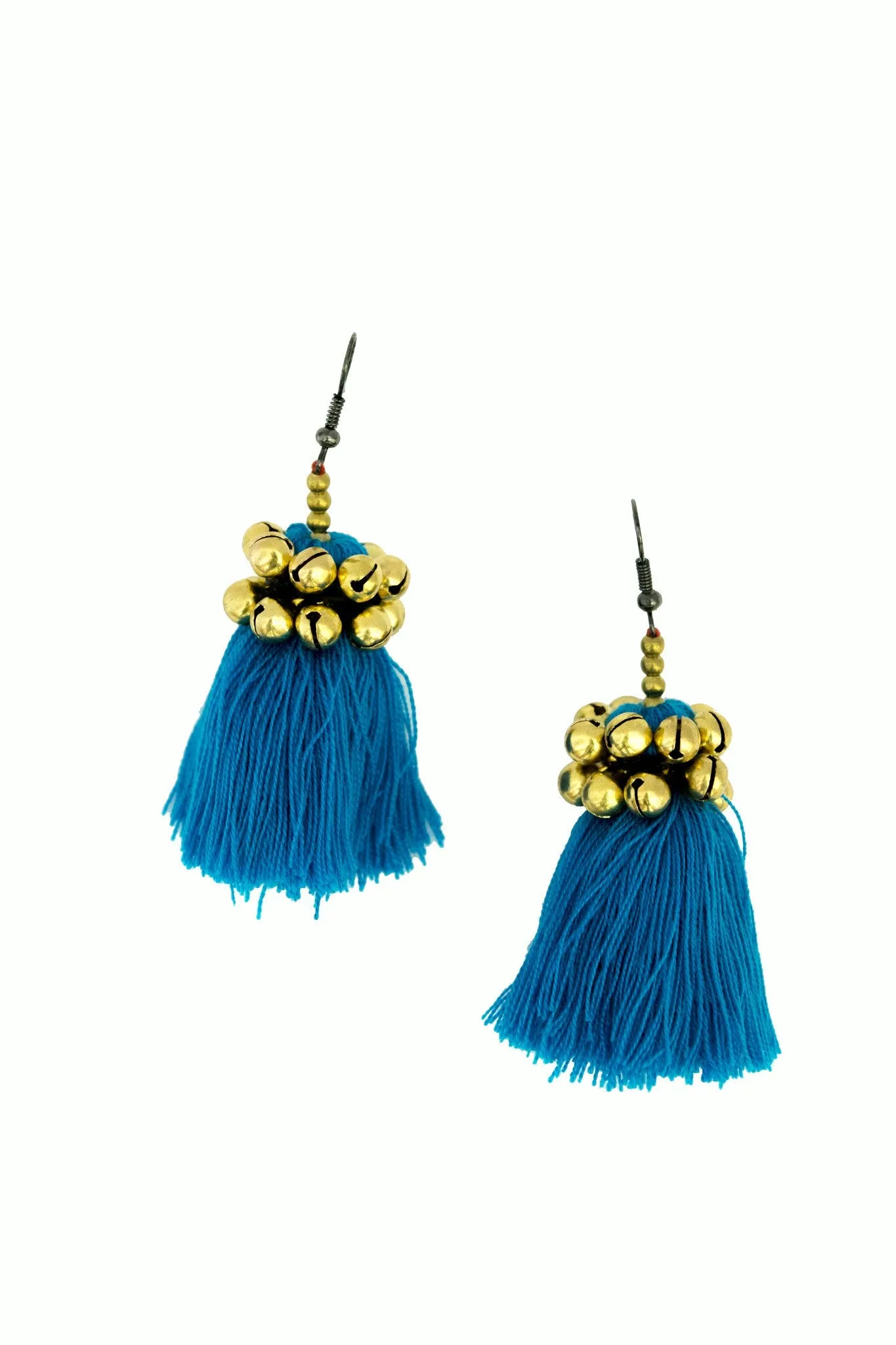 Hill Tribe Earring with Pom pom handmade