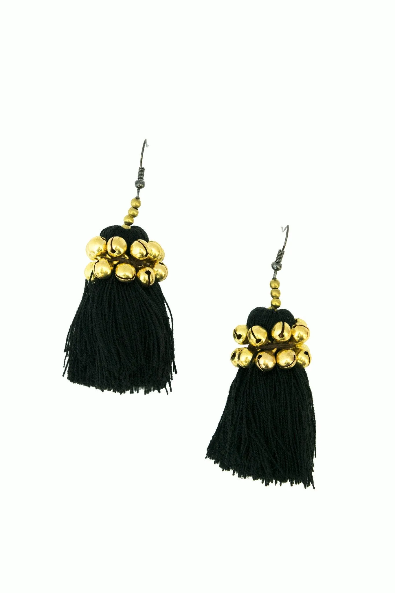 Hill Tribe Earring with Pom pom handmade