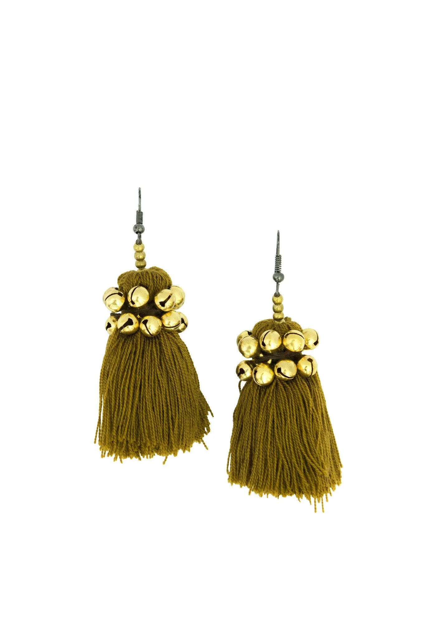 Hill Tribe Earring with Pom pom handmade