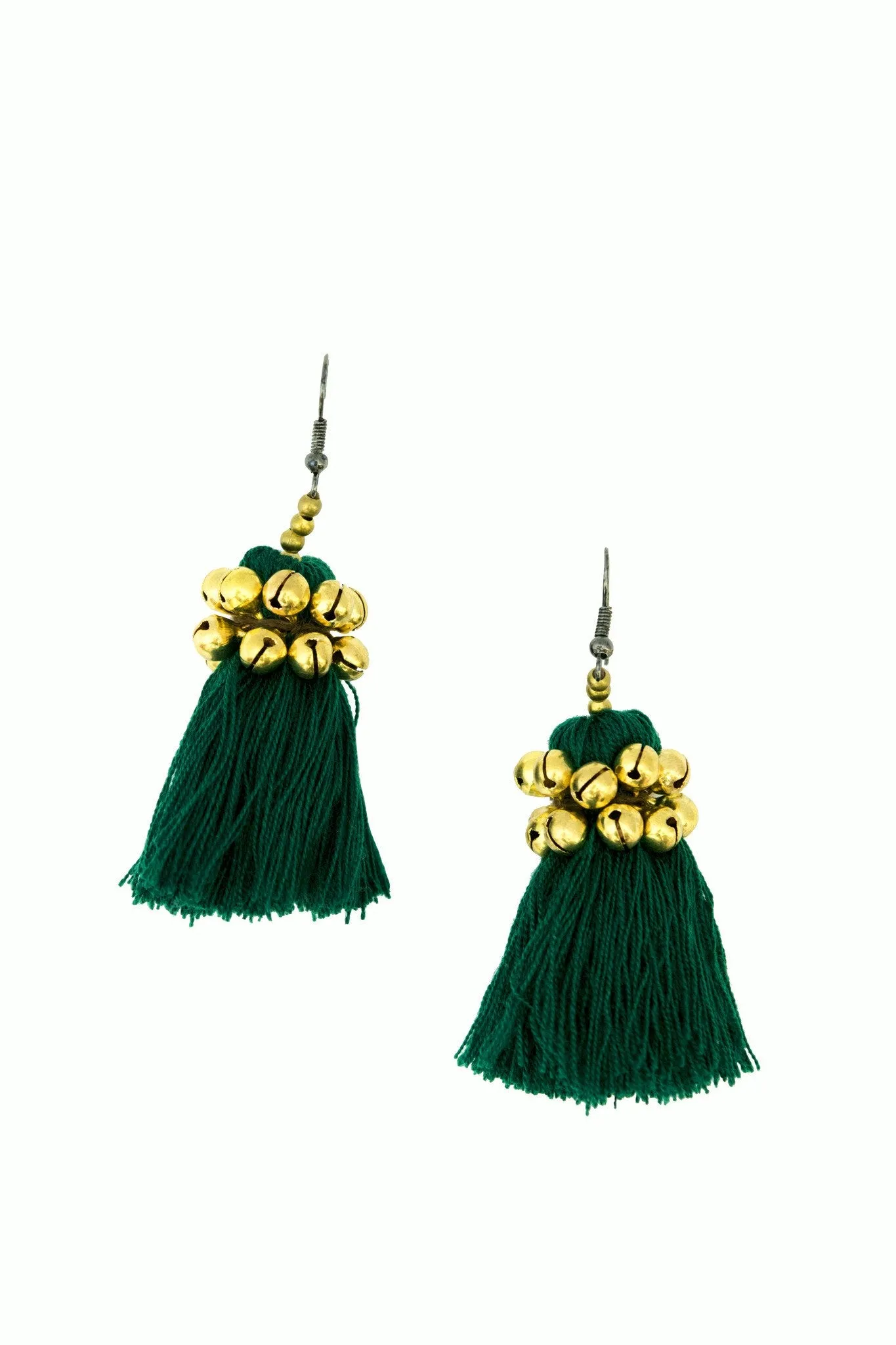 Hill Tribe Earring with Pom pom handmade