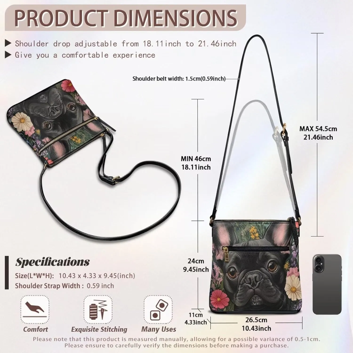 HUGS IDEA Crossbody Shoulder Handbags Crossbody Purse Large Size Sling Bags Leather Tote Hand Bags