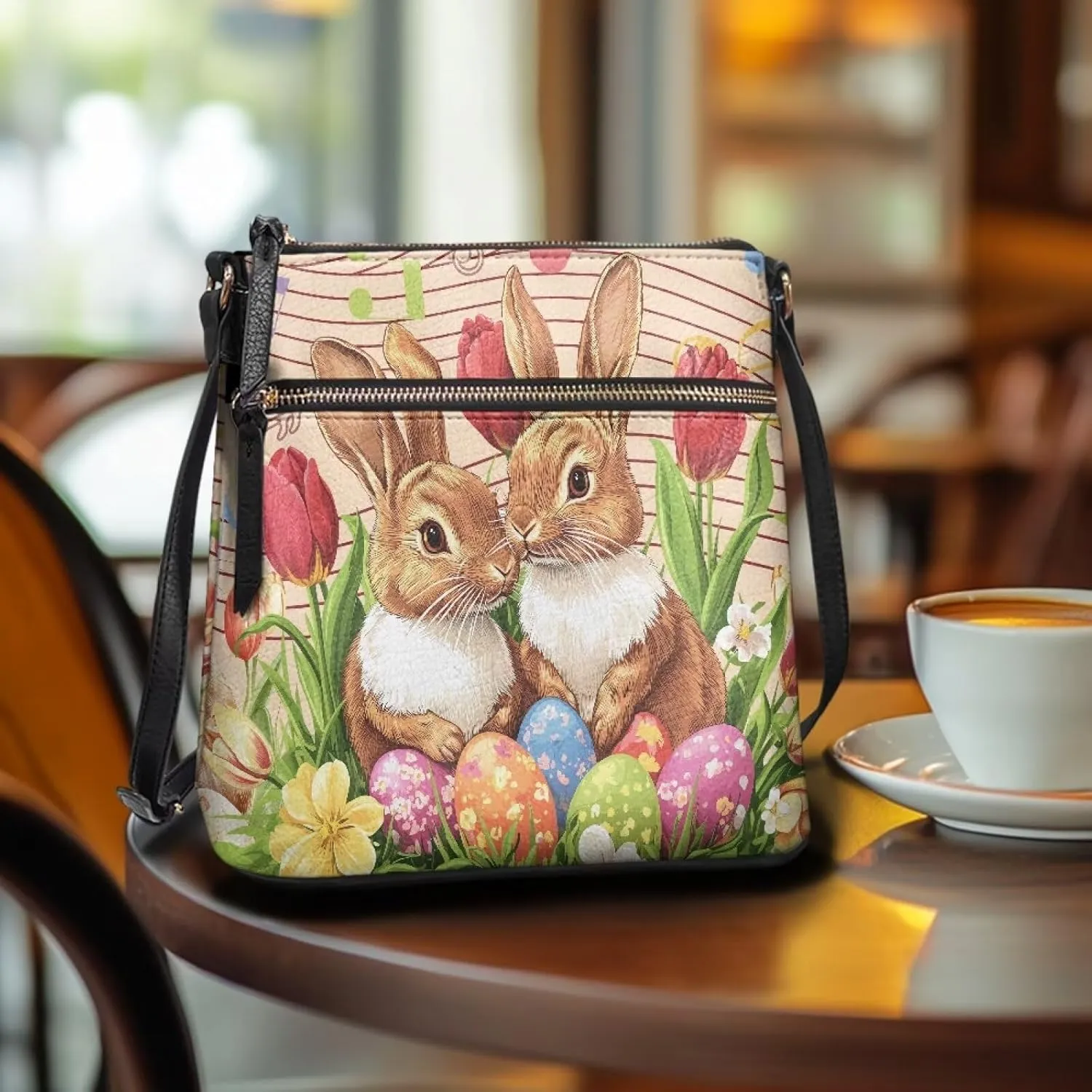 HUGS IDEA Crossbody Shoulder Handbags Crossbody Purse Large Size Sling Bags Leather Tote Hand Bags