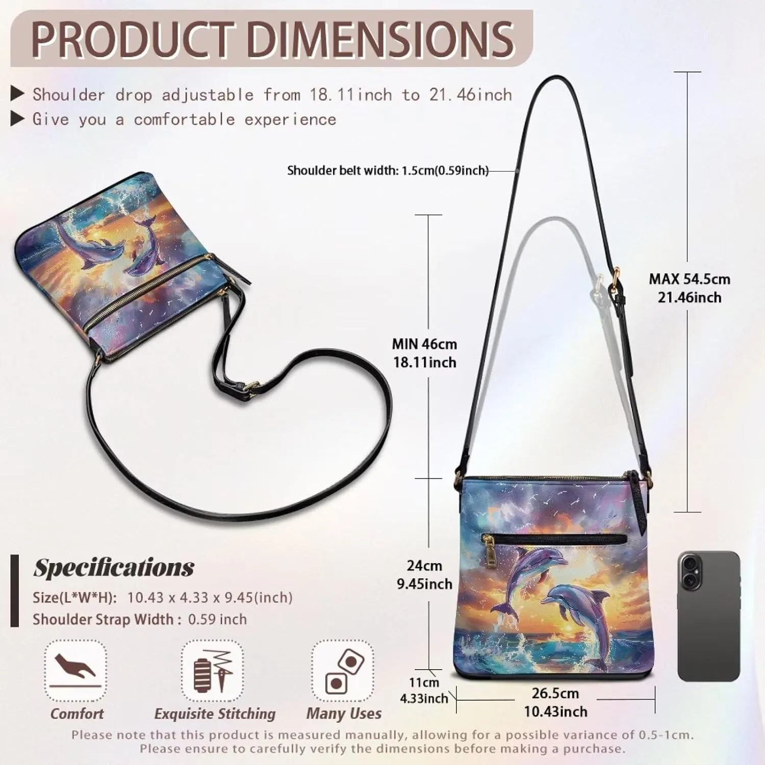 HUGS IDEA Crossbody Shoulder Handbags Crossbody Purse Large Size Sling Bags Leather Tote Hand Bags