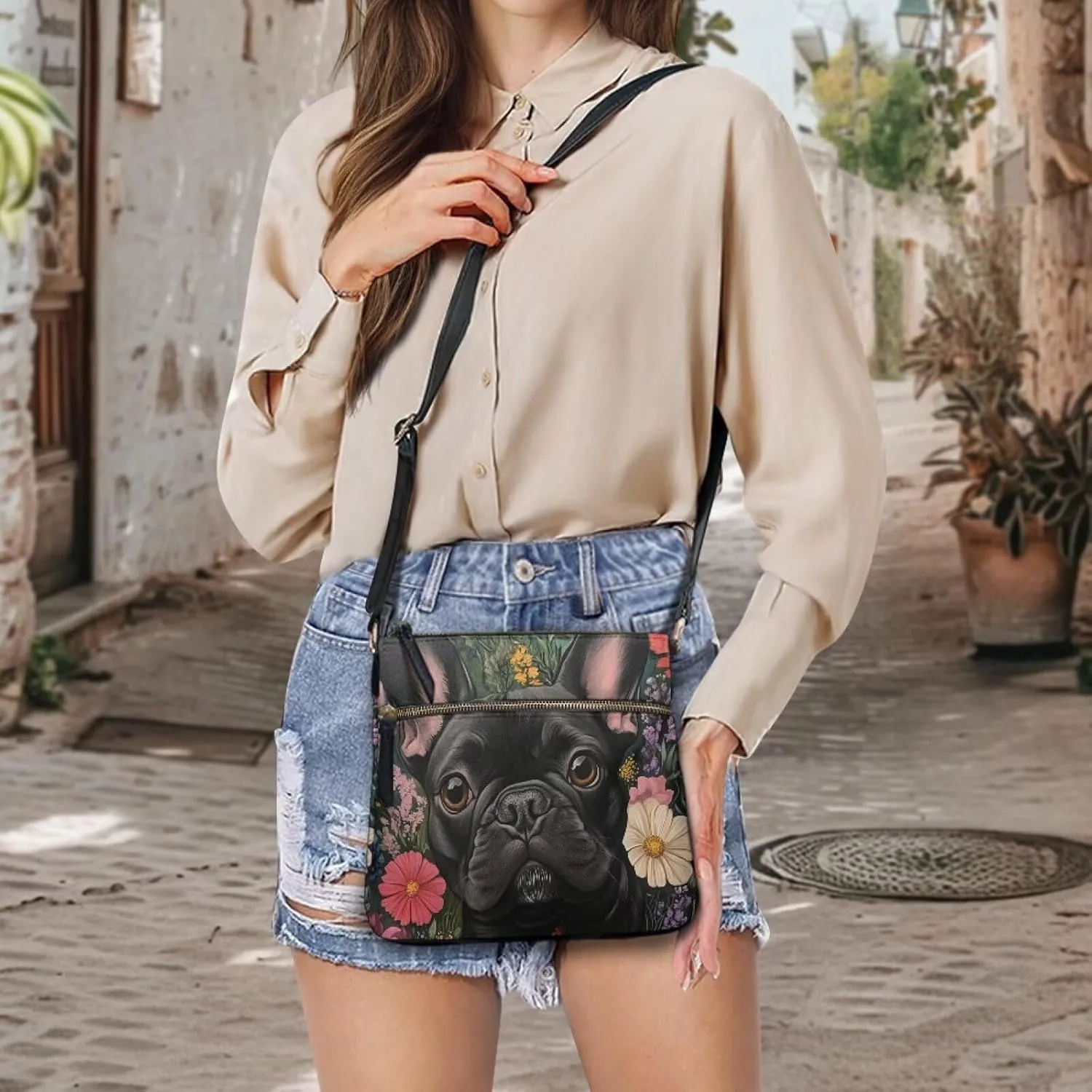 HUGS IDEA Crossbody Shoulder Handbags Crossbody Purse Large Size Sling Bags Leather Tote Hand Bags
