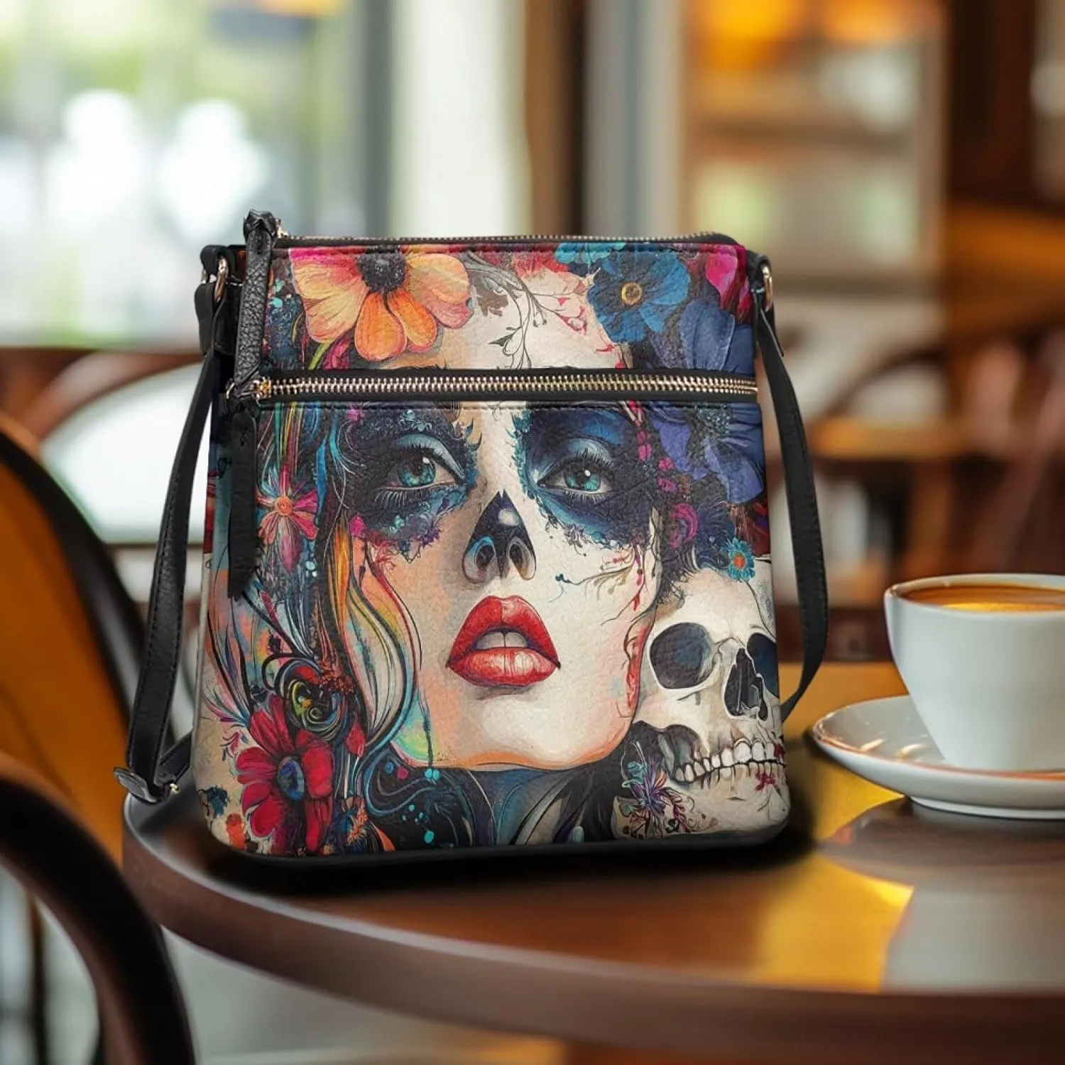 HUGS IDEA Crossbody Shoulder Handbags Crossbody Purse Large Size Sling Bags Leather Tote Hand Bags