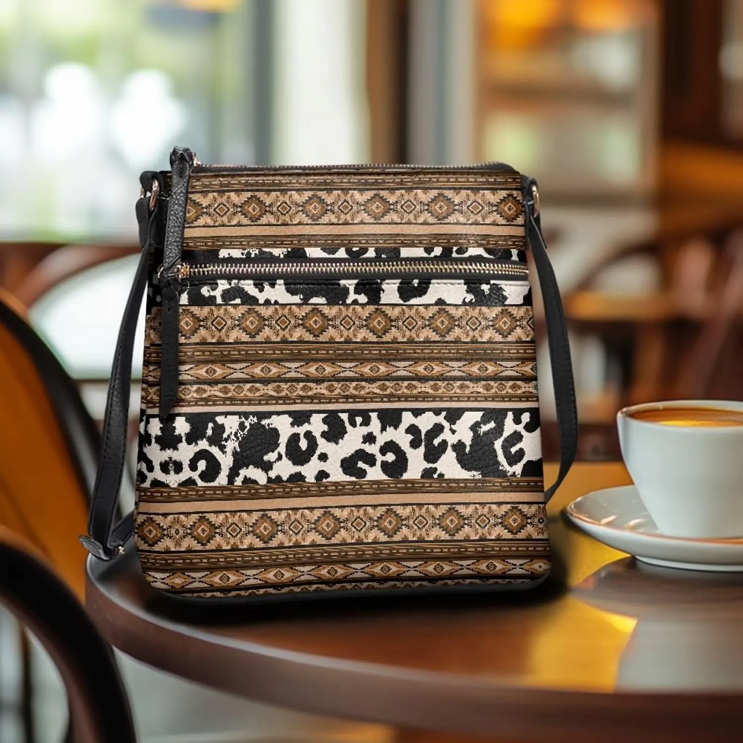 HUGS IDEA Crossbody Shoulder Handbags Crossbody Purse Large Size Sling Bags Leather Tote Hand Bags