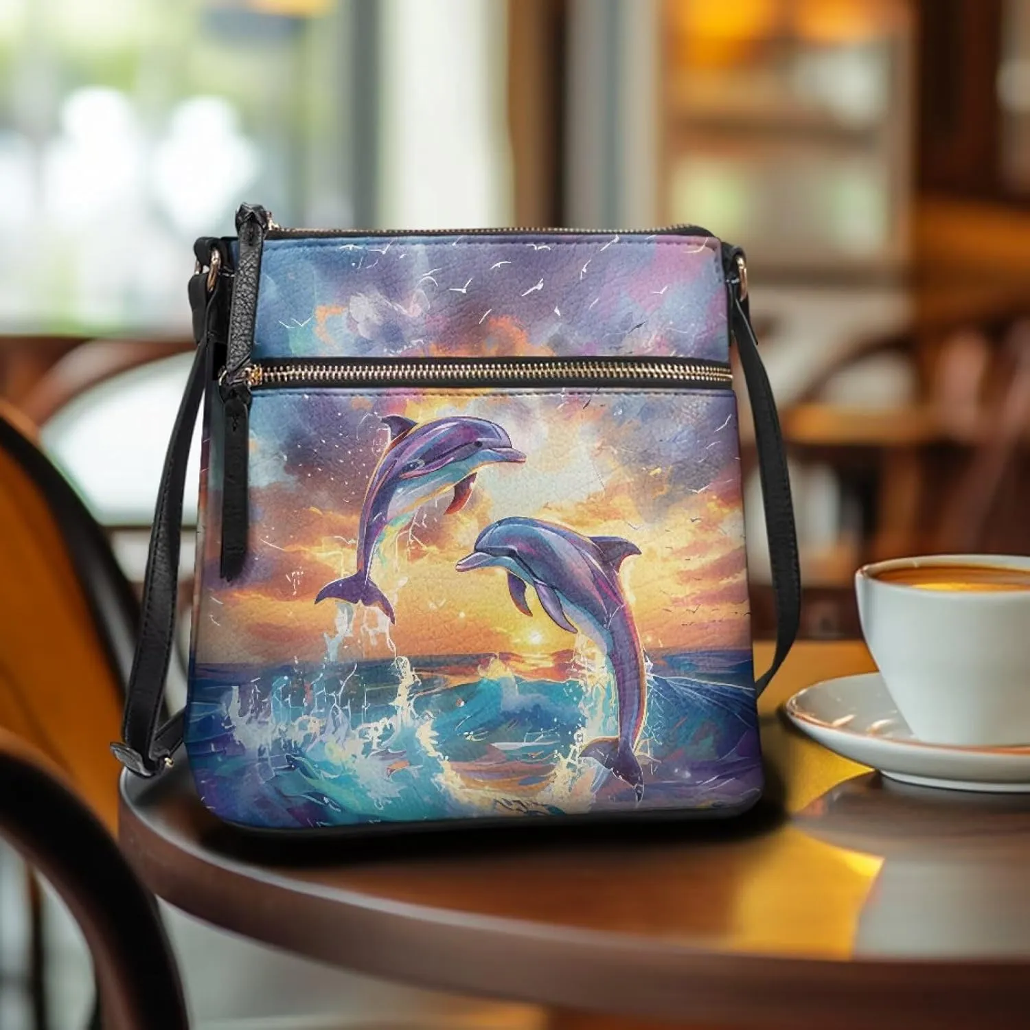 HUGS IDEA Crossbody Shoulder Handbags Crossbody Purse Large Size Sling Bags Leather Tote Hand Bags
