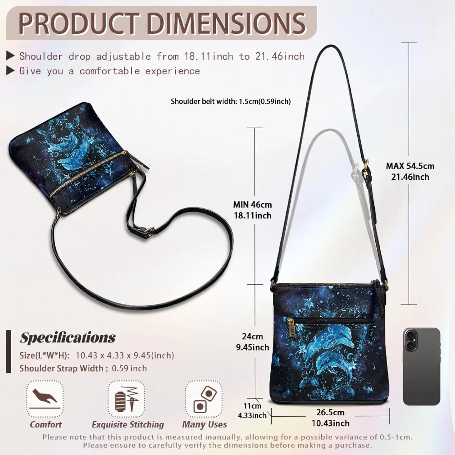 HUGS IDEA Women's Shoulder Handbags Crossbody Purse Large Size Sling Bags Leather Tote Hand Bags
