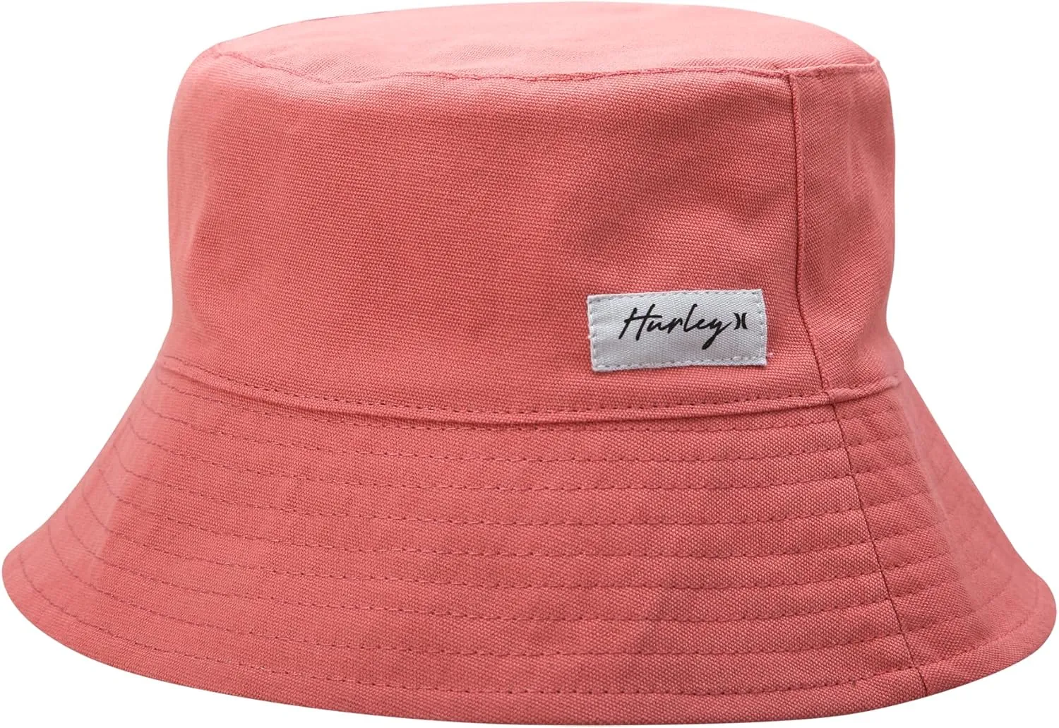 Hurley Women's Bucket Hat - 100% Cotton Canvas Packable, Lightweight, Reversible Beach Bucket Hat for Outings and Casual Wear