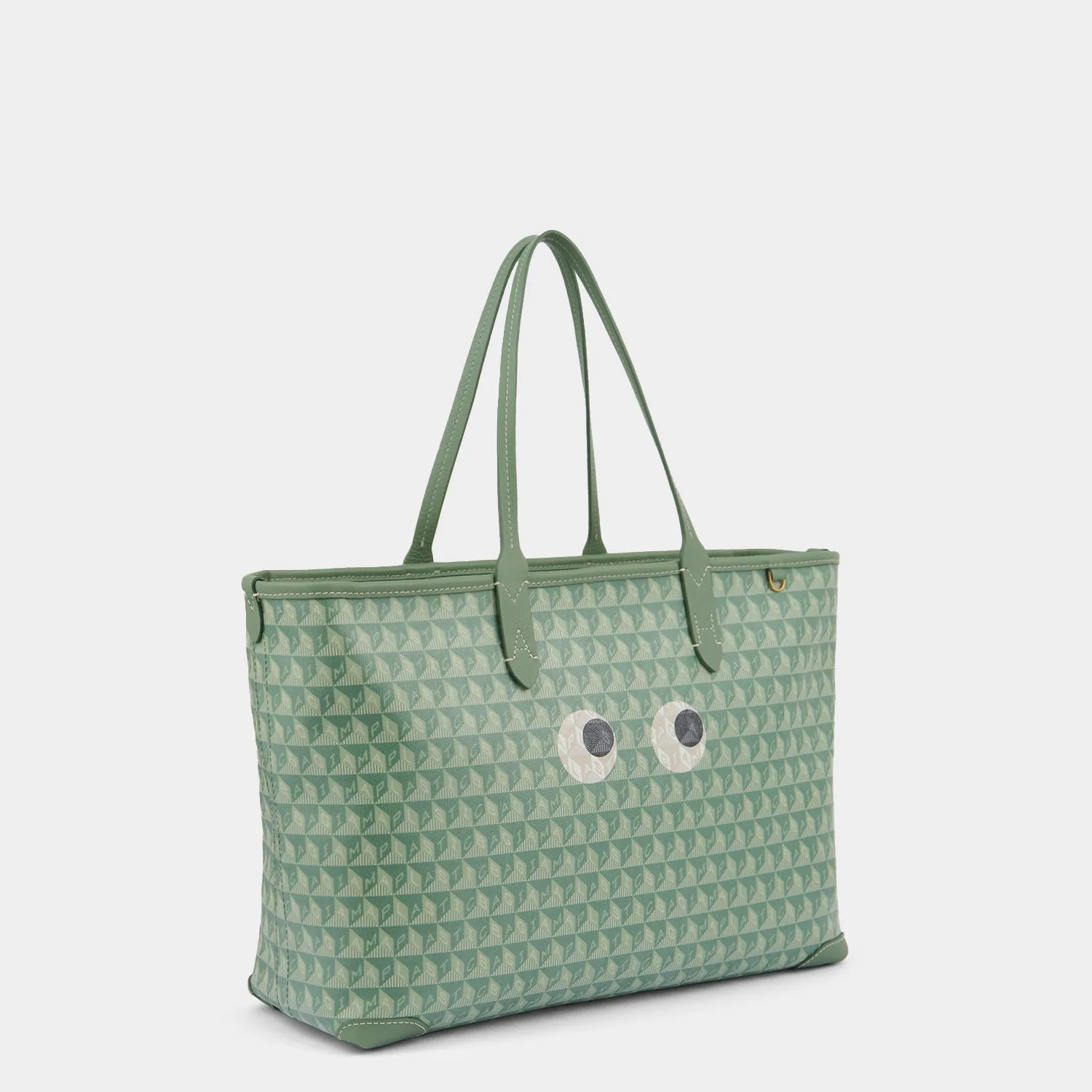 I Am A Plastic Bag Small Eyes Zipped Tote