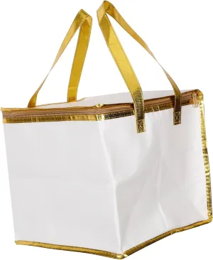 Insulated Cake Packing Bag Food Bag with Zipper Large Capacity for Cake Transport for Picnics Catering and Grocery Shopping Handle