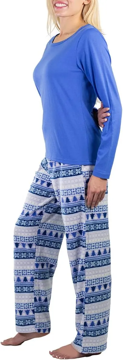 Jo & Bette Fleece Pajama Pants - Womens Pajama Sets 2 Pack Fuzzy PJ Pants Sleepwear - Flannel Pajamas Bottoms Loungewear Set