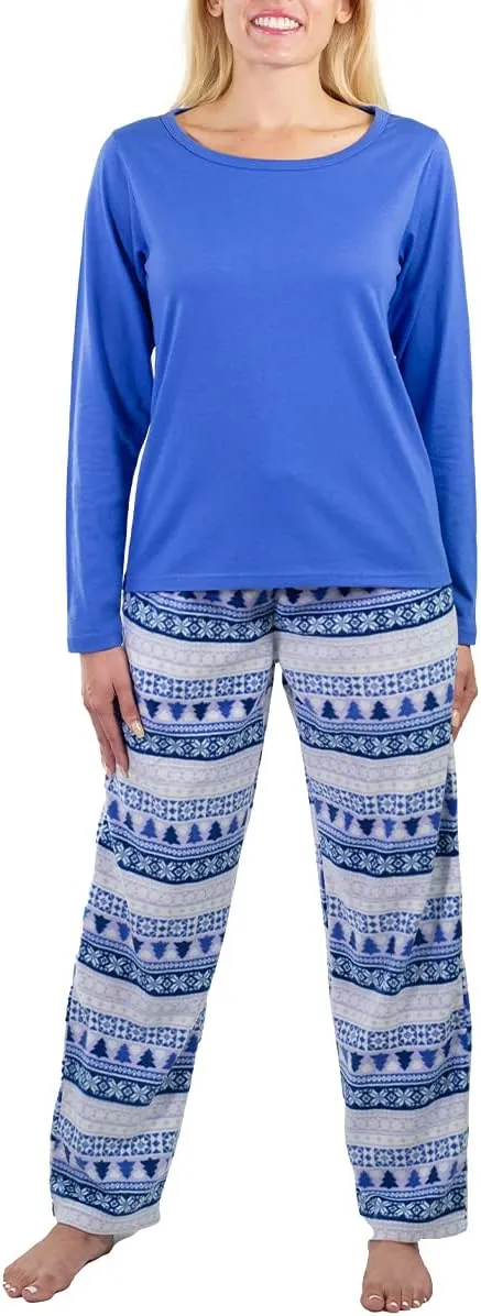 Jo & Bette Fleece Pajama Pants - Womens Pajama Sets 2 Pack Fuzzy PJ Pants Sleepwear - Flannel Pajamas Bottoms Loungewear Set