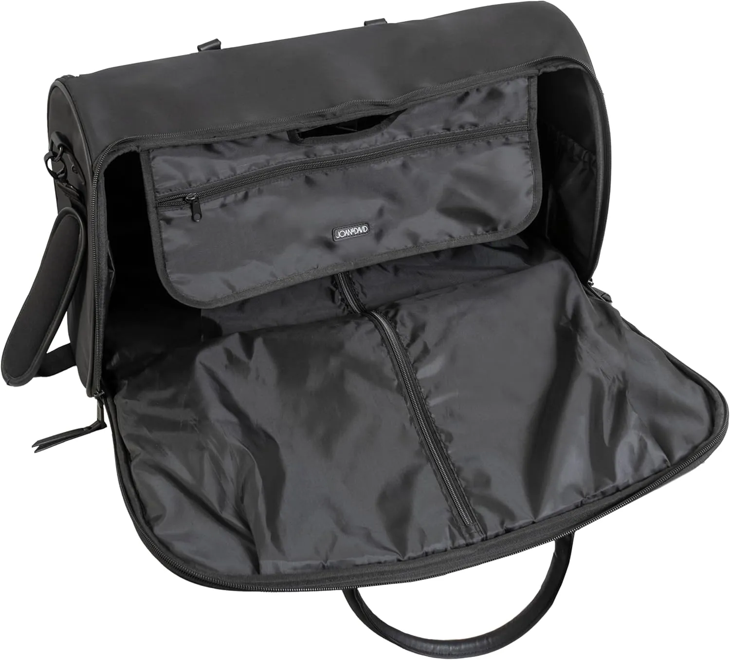 Joan & David 22 Inch Sport Nylon Convertible Duffle Garment Travel Bag (Black)