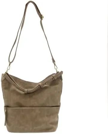 Joy Susan Women's Fashion Purse Darcy Zip Front Pocket Bucket Bag