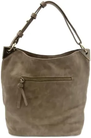 Joy Susan Women's Fashion Purse Darcy Zip Front Pocket Bucket Bag