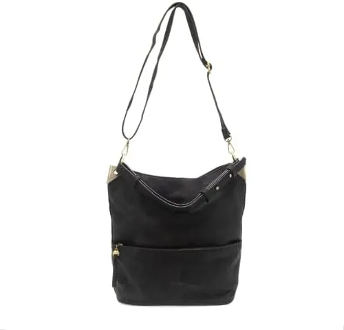 Joy Susan Women's Fashion Purse Darcy Zip Front Pocket Bucket Bag