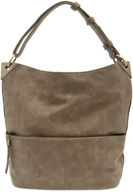 Joy Susan Women's Fashion Purse Darcy Zip Front Pocket Bucket Bag