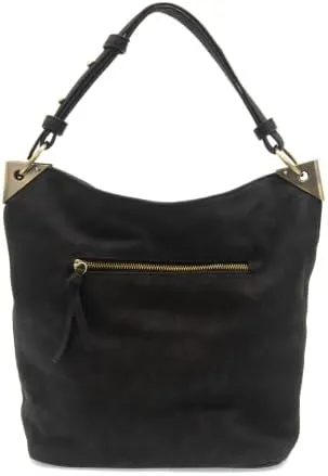 Joy Susan Women's Fashion Purse Darcy Zip Front Pocket Bucket Bag