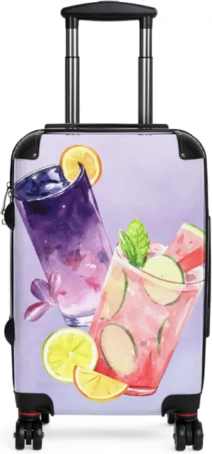June in Color Lush Mocktails | Stylish & Secure Luggage  Durable Hard-Shell Suitcase with Smooth-Glide Spinner Wheels