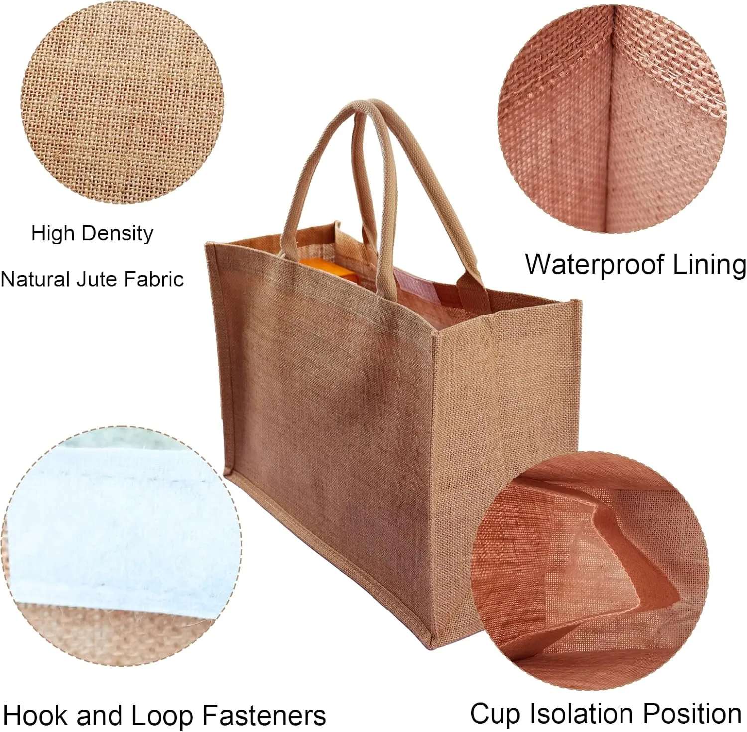 Jute Tote Bags for Women, Appreciation Gifts for Teacher, Women, Mom for Christmas, New Year, Mothers Day
