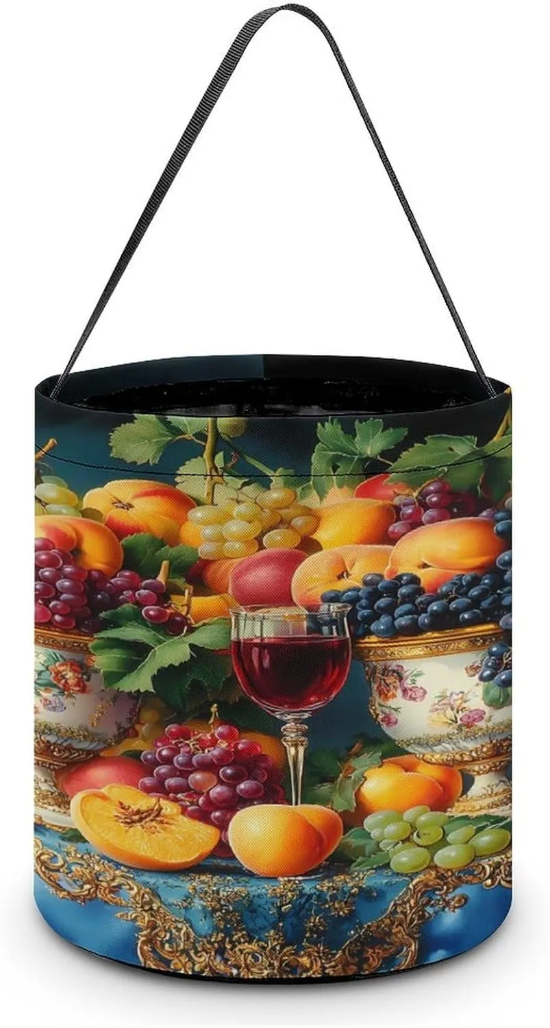 Kitchen Fresh Fruits Halloween Candy Bag Candy Tote Bucket Gift Bags Party Supplies for Women Men