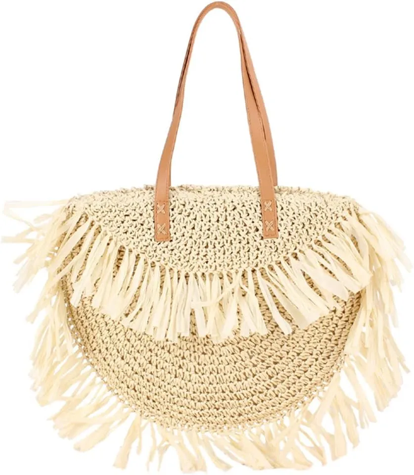 Ladies Hand Braided Bag Large Tote Summer Beach Wallet Crossbody Bags Shoulder Bags