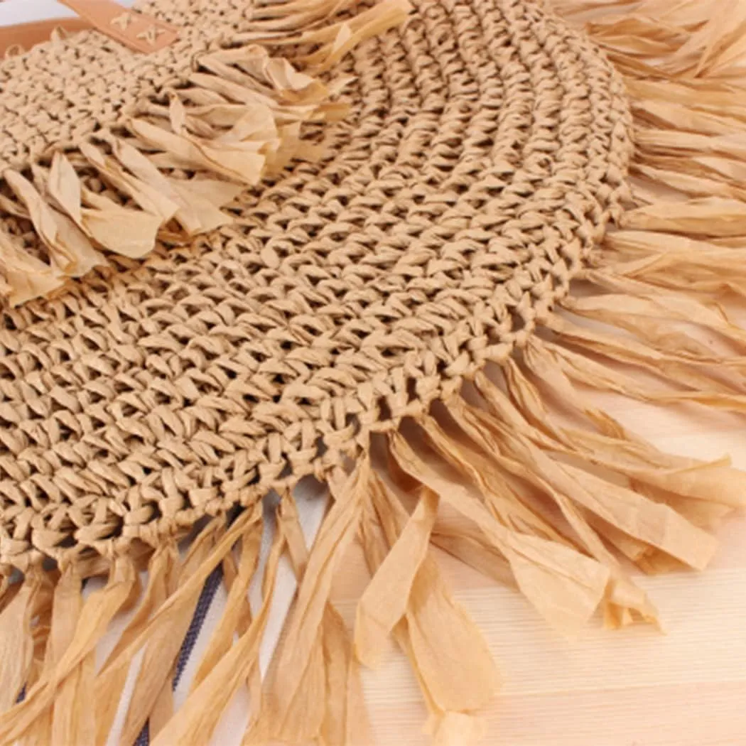Ladies Hand Braided Bag Large Tote Summer Beach Wallet Crossbody Bags Shoulder Bags