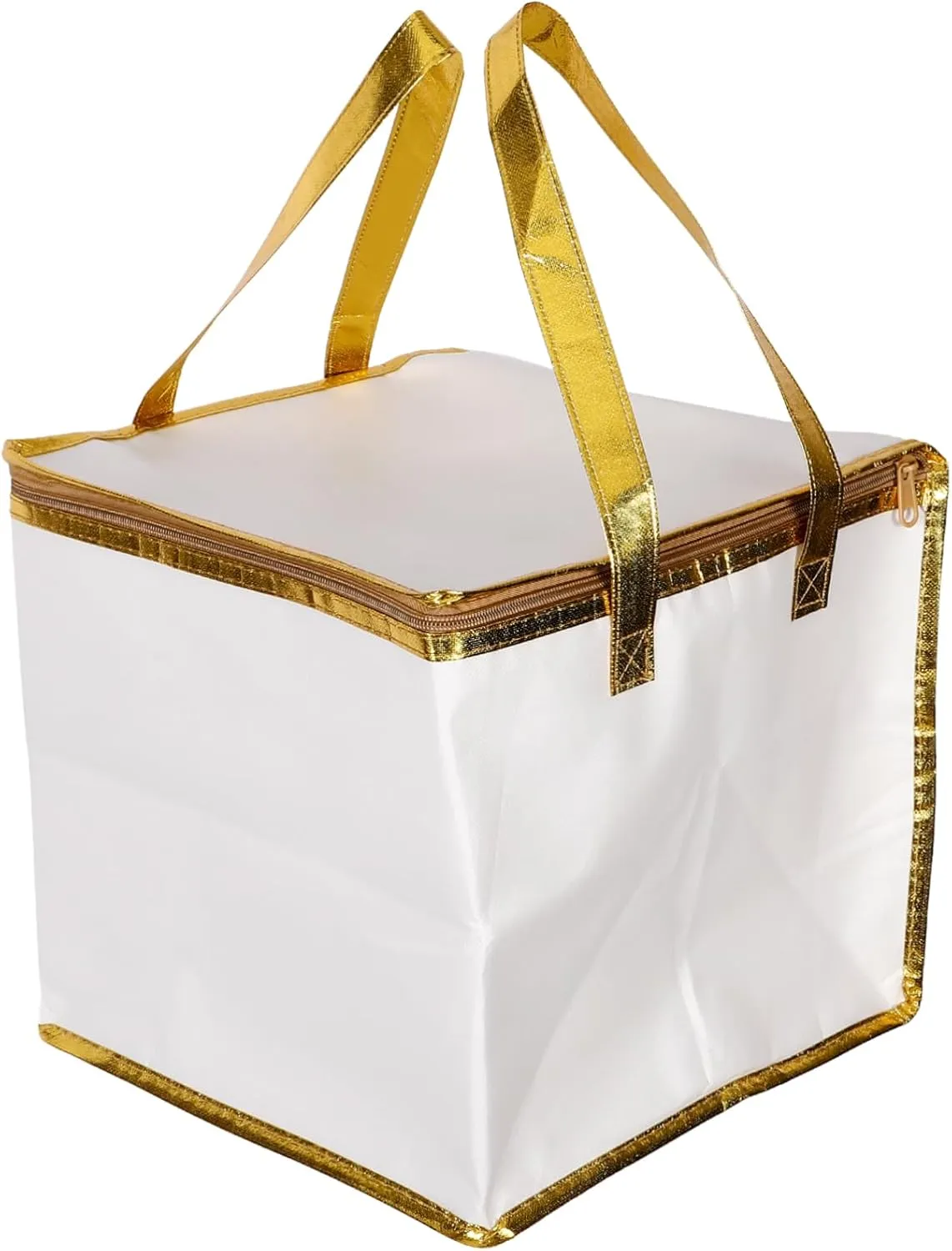 Large Capacity Insulated Food Carrier Bag Reusable Grocery Tote for Hot Food Non Woven for Picnics Camping Meal Prep Dual