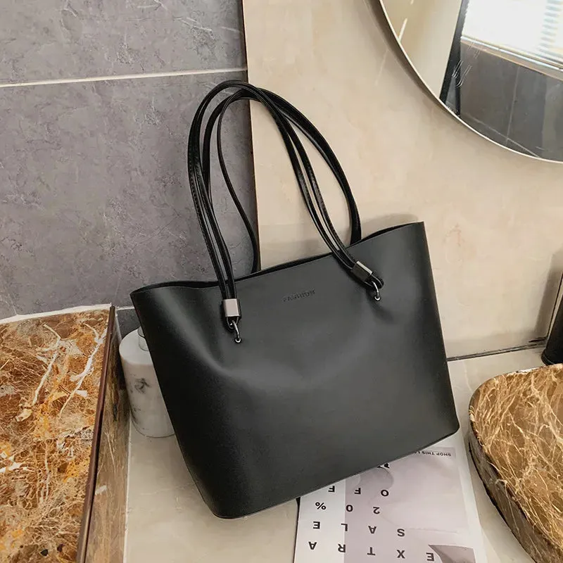 Leather Shoulder Bags, High Capacity Handbags, Women Large Shoulder Travel Bag