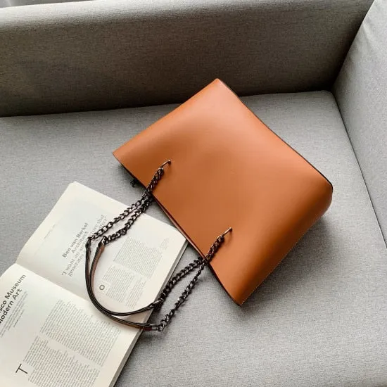 Leather Shoulder Bags, High Capacity Handbags, Women Large Shoulder Travel Bag