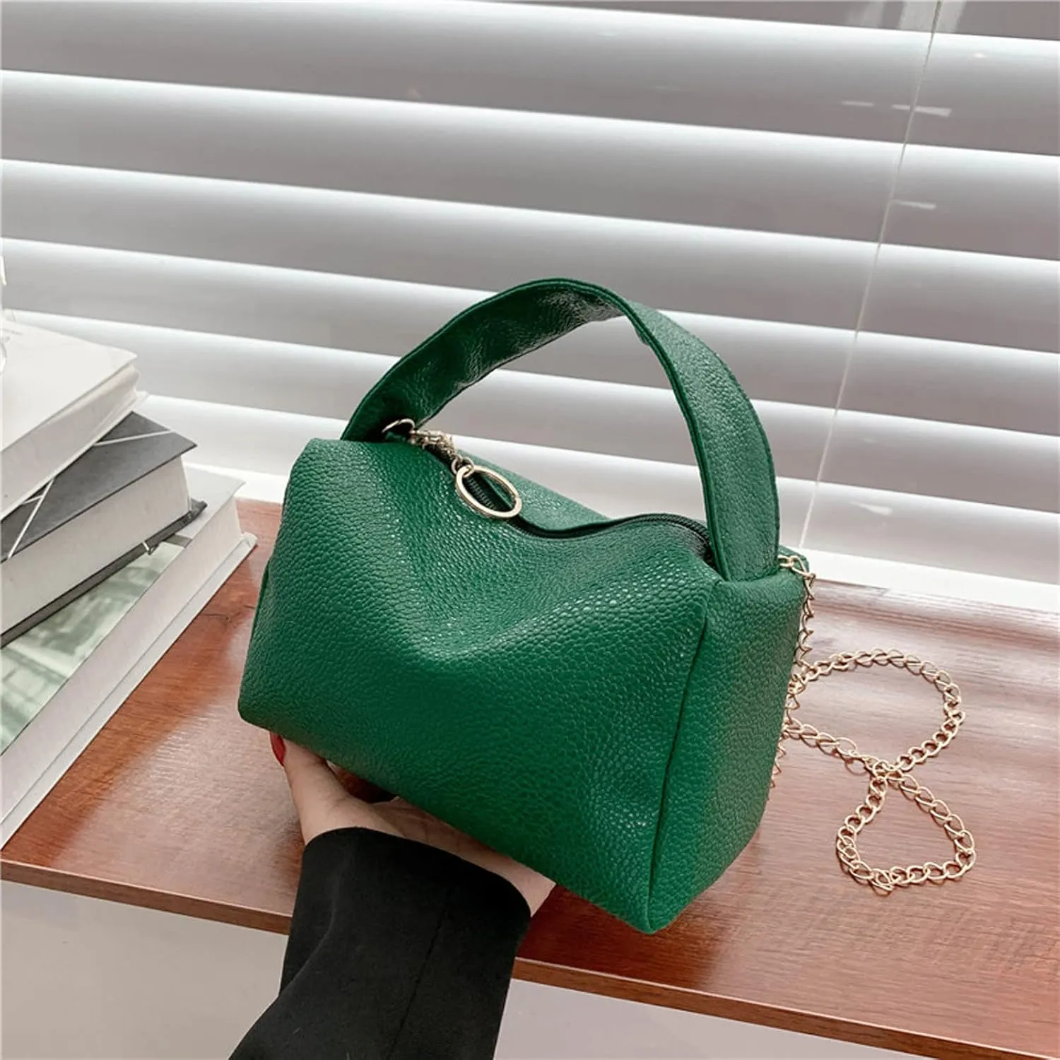 Leather Trendy Purse Fashion Women Artificial Leather Solid Color Zipper Phone Bag Shoulder Bag Messenger