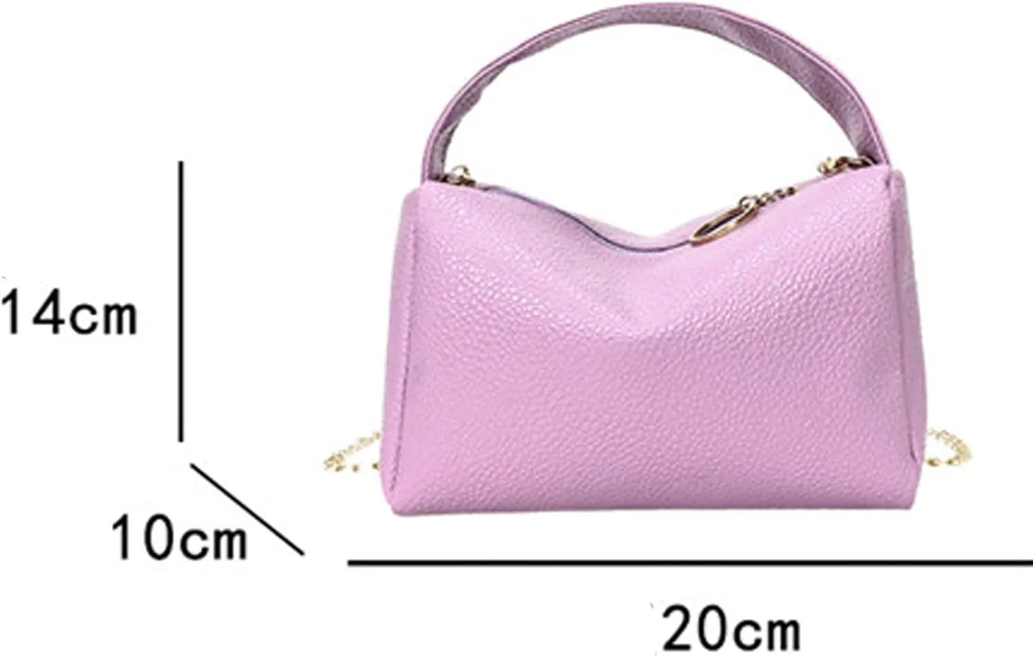 Leather Trendy Purse Fashion Women Artificial Leather Solid Color Zipper Phone Bag Shoulder Bag Messenger